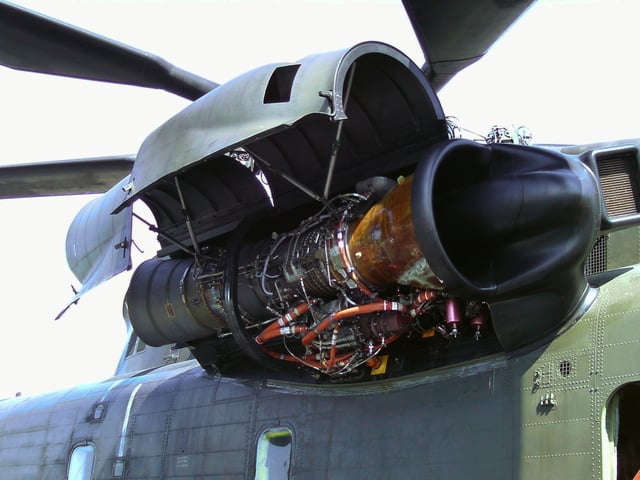 The turbine engine for CH-53 Sea Stallion helicopter