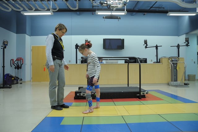 Researchers are developing an electrical stimulation device specifically for children with cerebral palsy, who have foot drop, which causes tripping when walking.