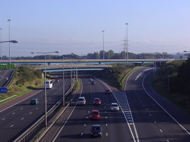 The M6 Motorway at Junction 29