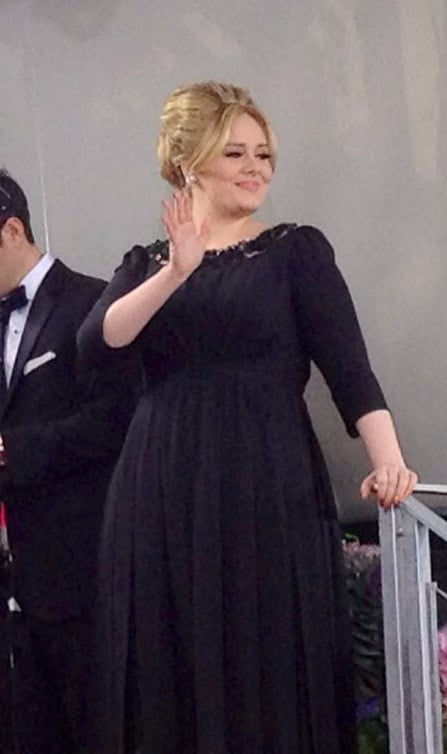Adele at the 70th Golden Globe Awards in Beverly Hills, California, on 13 January 2013