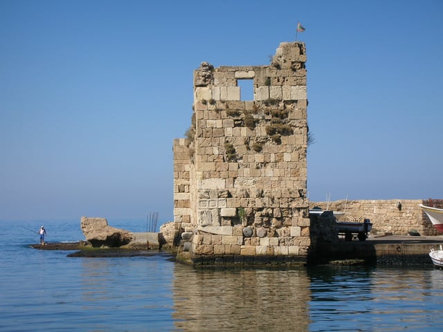 Ruins at port of Byblos.