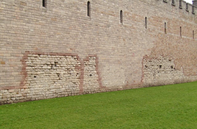 Front wall of Cardiff Castlepart of the original Roman fort