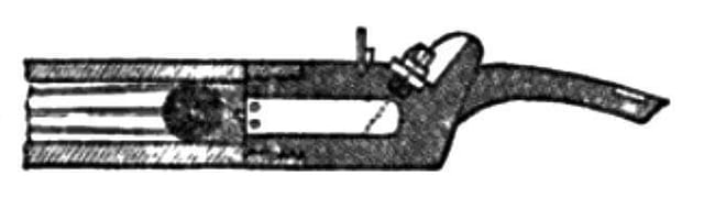 The method developed by Delvigne for his rifles, with the lead bullet being supported by a wooden sabot at its base.