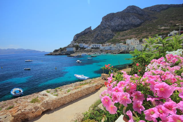Southern Italy has a Mediterranean climate (Levanzo island pictured).