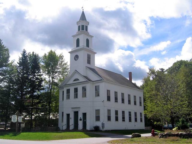 Vermont towns hold a March town meeting for voters to approve the town's budget and decide other matters. Marlboro voters meet in this building.