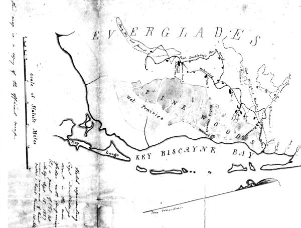 This map made by the U.S. military shows the term "Everglades" was in use by 1857.