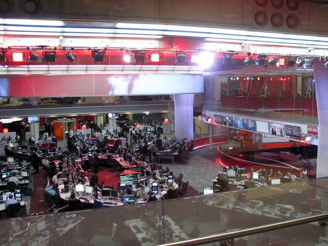 The new newsroom in Broadcasting House