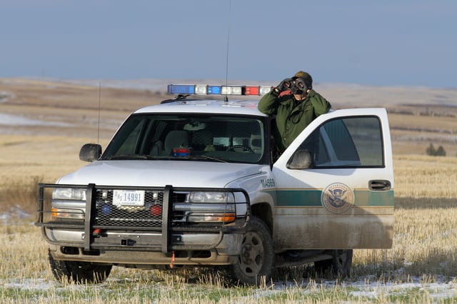 U.S. Border Patrol vehicle in Montana