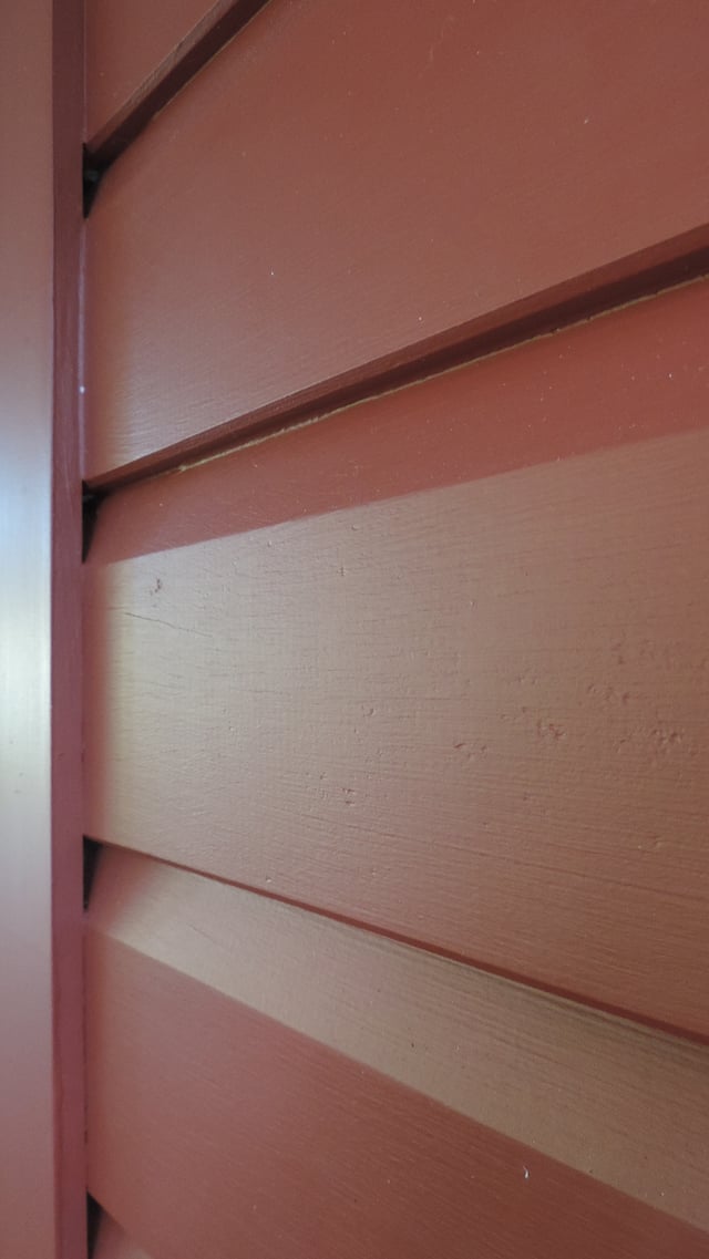 Chamferboard house exterior (closeup), Brisbane, 2015