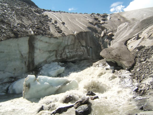 Mouth of the Schlatenkees Glacier near Innergschlöß, Austria