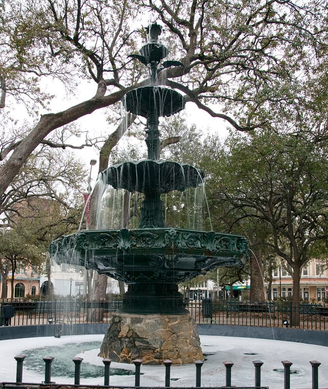 Ketchum Fountain in the center of Bienville Square.