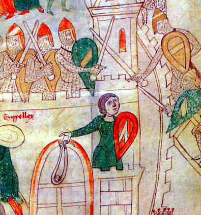 Imperial troops storming Salerno in 1194