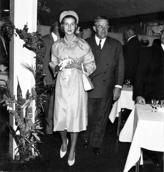 Princess Alexandra on her tour of Australia in 1959