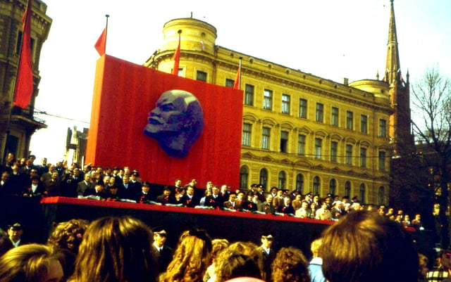 Anniversary of October Revolution in Riga, Soviet Union in 1988