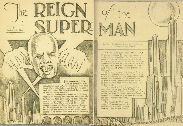 "The Reign of the Superman", short story by Jerry Siegel (January 1933)