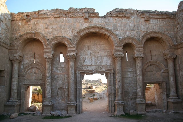 The North gate of the city of Resafa, site of Hisham's palace and court