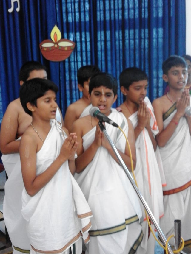 Sanskrit festival at Pramati Hillview Academy, Mysore, India