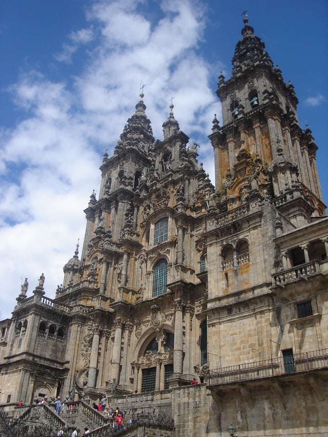 Santiago de Compostela Cathedral, seat of the Archbishop of Santiago of Compostela, and third most important centre of pilgrimage in Christianity.