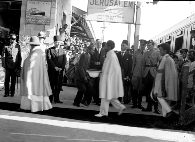 Emperor Haile Selassie escaping Ethiopia via Jerusalem