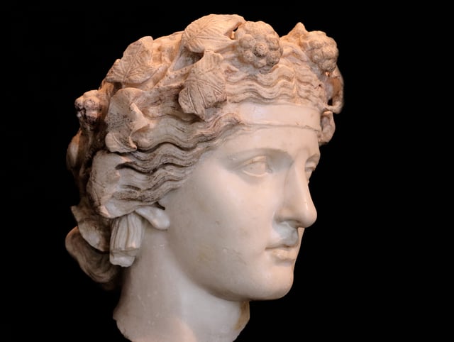 Marble head of Dionysus (2nd century AD), Capitoline Museums, Rome