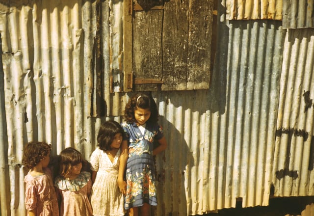 Children in a company housing settlement, 1941
