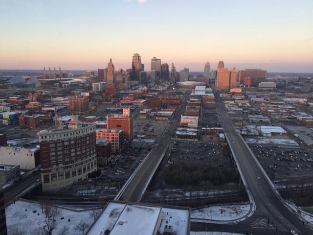 View of downtown Kansas City from the Sheraton Kansas City Hotel at Crown Center