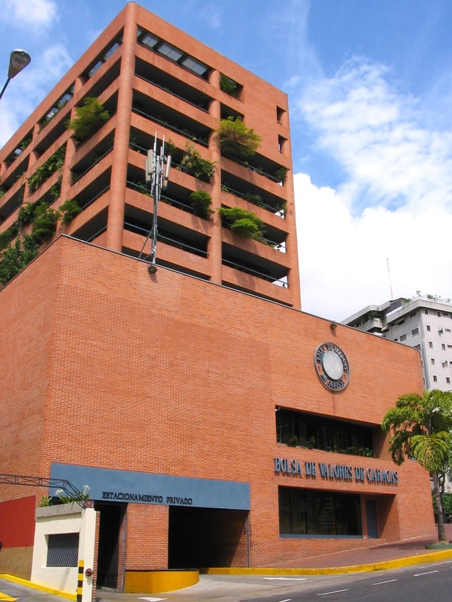 Caracas Stock Exchange building in El Rosal district