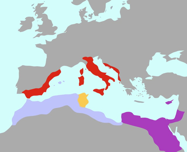 Numidia along with Egypt, Rome, and Carthage 200 BC
