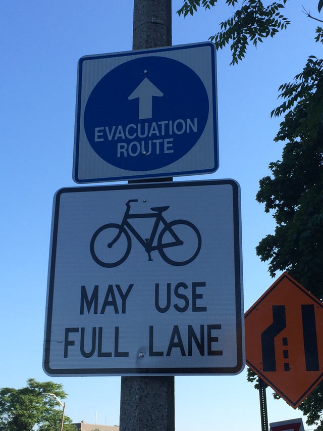 Evacuation sign