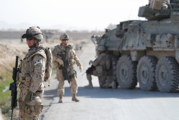 Soldiers from the Canadian Grenadier Guards in Kandahar Province in Afghanistan, pictured, fought with Dutch soldiers against Afghan insurgents.
