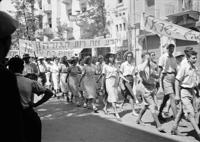 Jewish demonstration against White Paper in Jerusalem in 1939