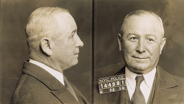 Mugshot of Johnny Torrio in 1936