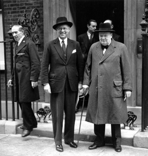 Churchill with U.S. Ambassador Joseph Kennedy in 1939