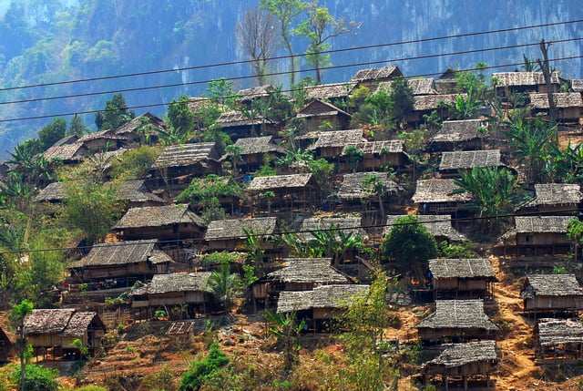 Mae La camp, Tak, Thailand, one of the largest of nine UNHCR camps in Thailand