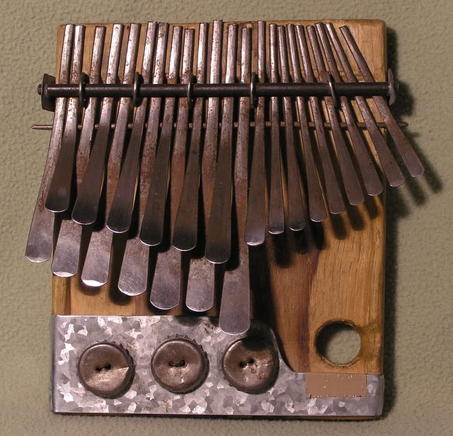 The African lamellophone, thumb piano or mbira