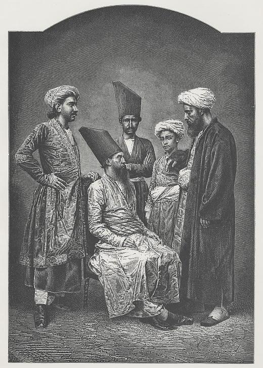 "Parsis of Bombay*", a wood engraving, ca. 1878. Mumbai is home to the largest population of Parsis in the world.