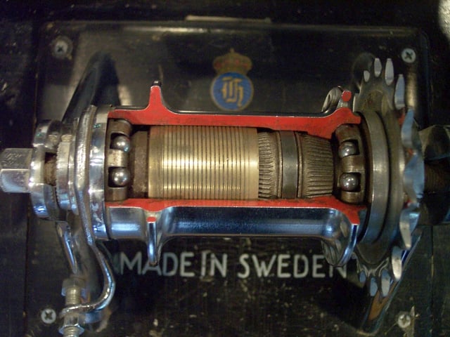 Cutaway view of a Husqvarna Novo coaster brake hub