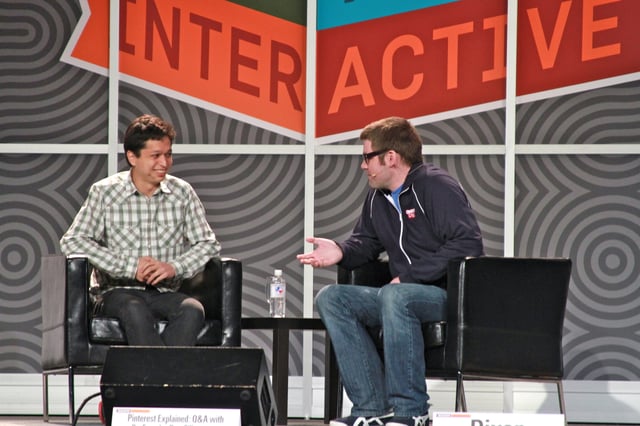 Founder Ben Silbermann (left) at the South by Southwest Interactive conference in March 2012