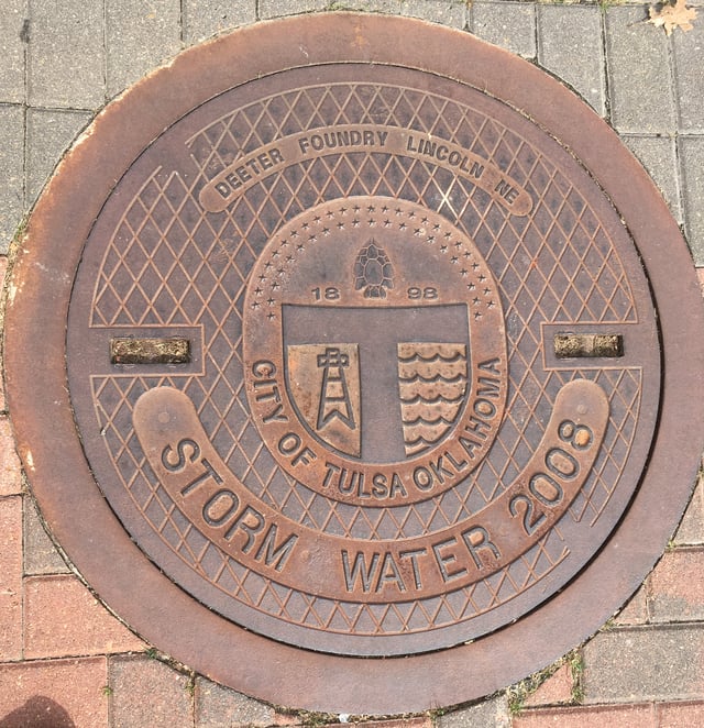 Manhole cover from Tulsa