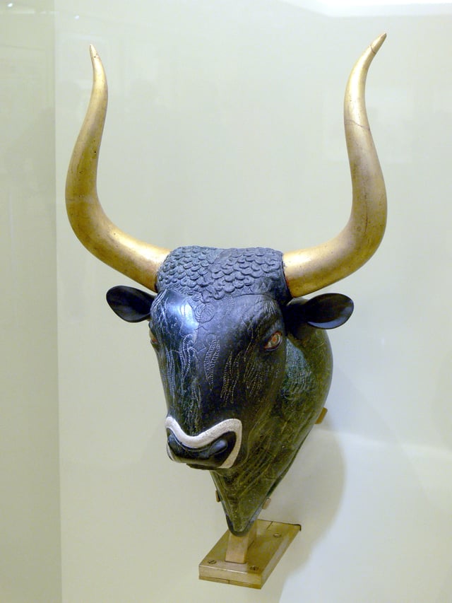 Minoan rhyton in the form of a bull, Heraklion Archaeological Museum