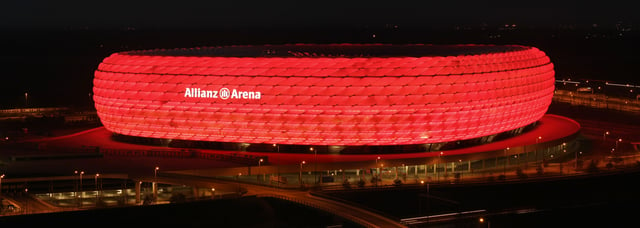 The Allianz Arena, one of the world's most famous football stadiums
