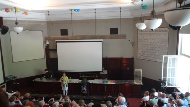 Chemical auditorium (1904) original equipment and periodic table of elements from early 20th century