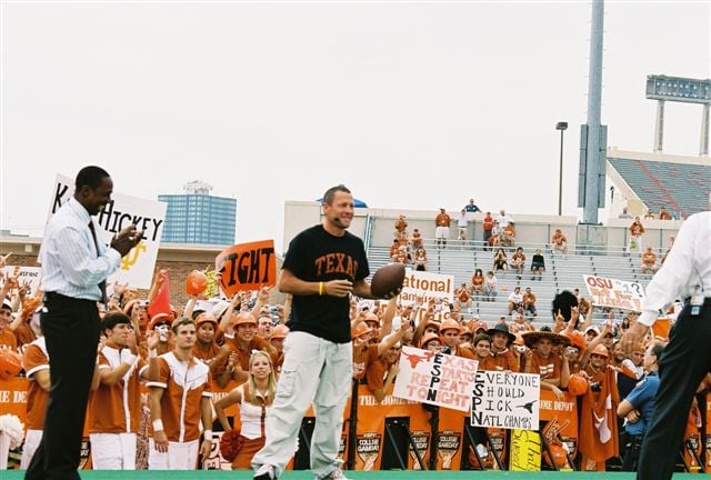 Armstrong (center) on the set of College GameDay during the 2006 UT football season.