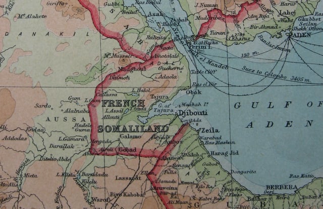 Map of French Somaliland, 1922