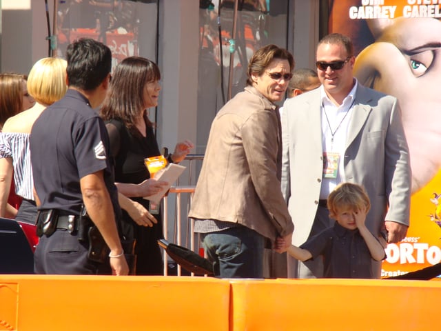 Carrey with his family at the Horton Hears a Who! premiere in 2008