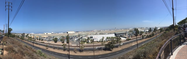 LAX from El Segundo, with Imperial Highway in the foreground