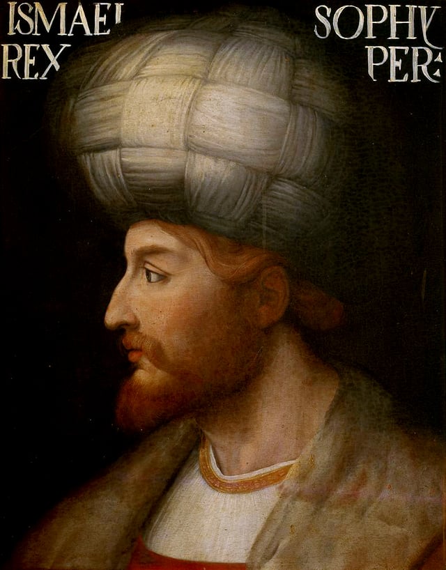 Venetian portrait, kept at the Uffizi, of Ismail I, the founder of the Safavid Empire