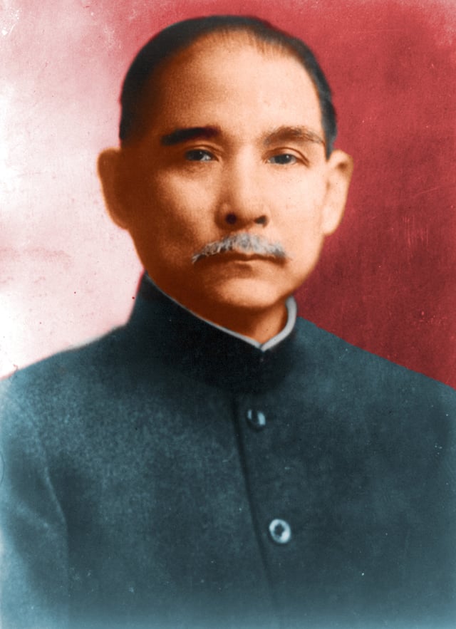 Sun Yat-sen, the leader of the Xinhai Revolution and the first provisional president of the Republic of China.