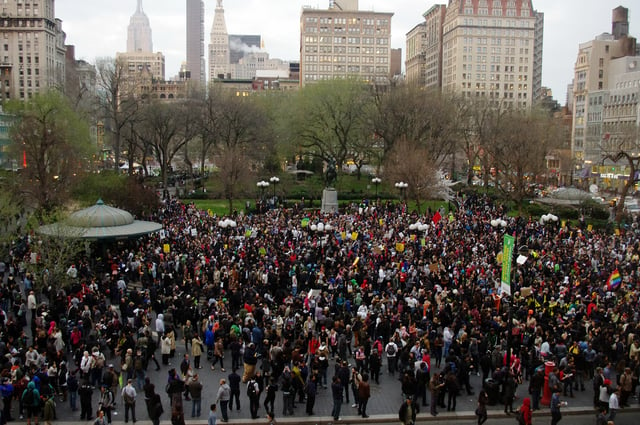 Photo from the 'Million Hoodie March' in Union Square