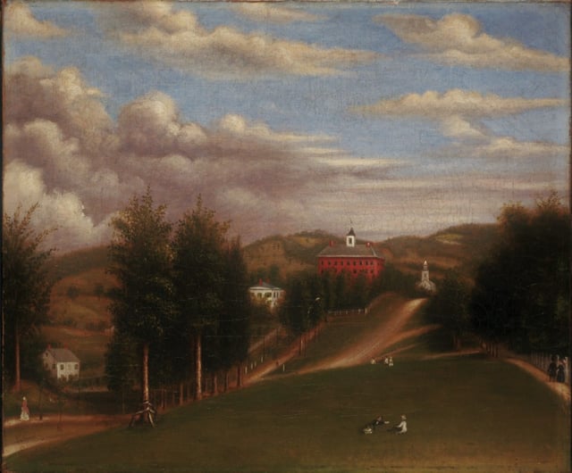 Depiction of West College, which composed the entire College in its early years.